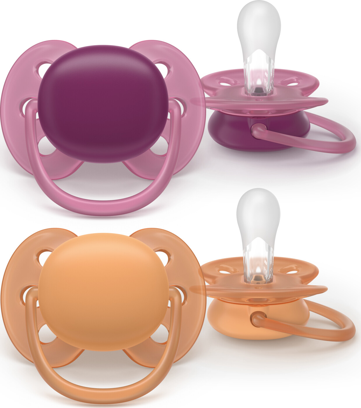 Philips Avent Ultra Air Night Sutter - Fra 18 Måneder - Pink Orange