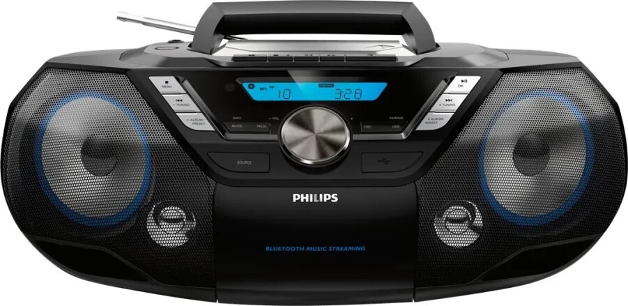 Philips - Cd Boombox Ghettoblaster Fm Dab+ Bt - Azb798t/12 - Sort