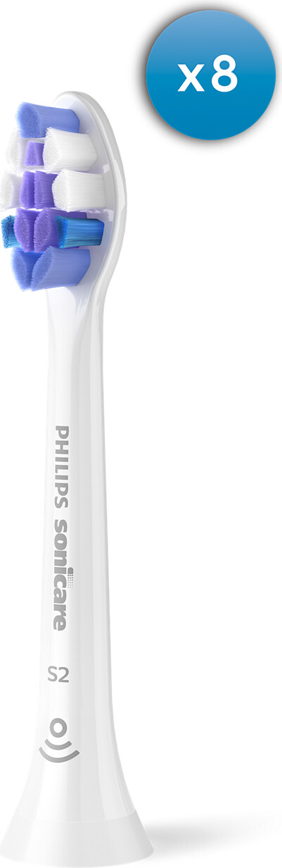 Philips - Sonicare Sensitive S2 - Hvid - 8 Stk Tandbørstehoveder