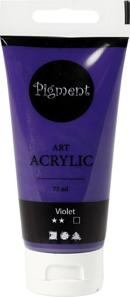 Akrylmaling - Vandbaseret - Halvblank - Dækkende - Violet 75 Ml