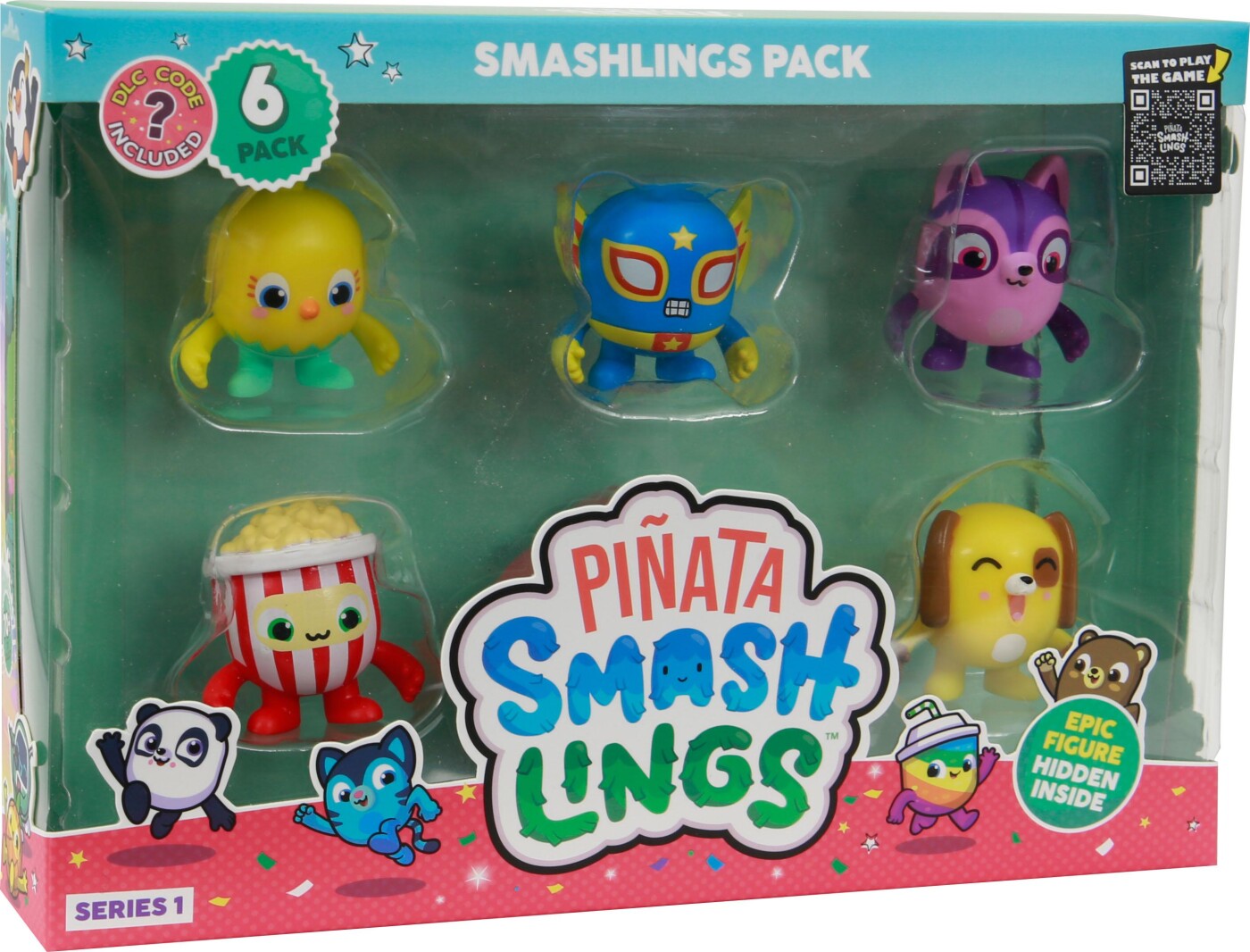 Piñata Smashlings Figurer - 6 Stk - Series 1 - 3,5 Cm - Assorteret