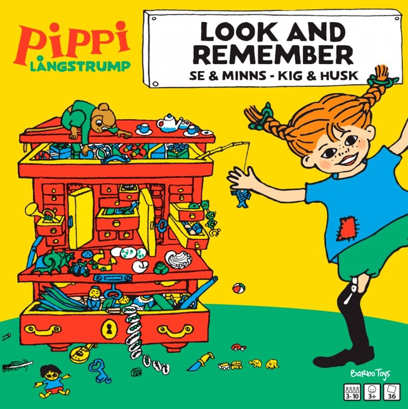 Billede af Pippi Langstrømpe - Kig Og Husk - Huskespil