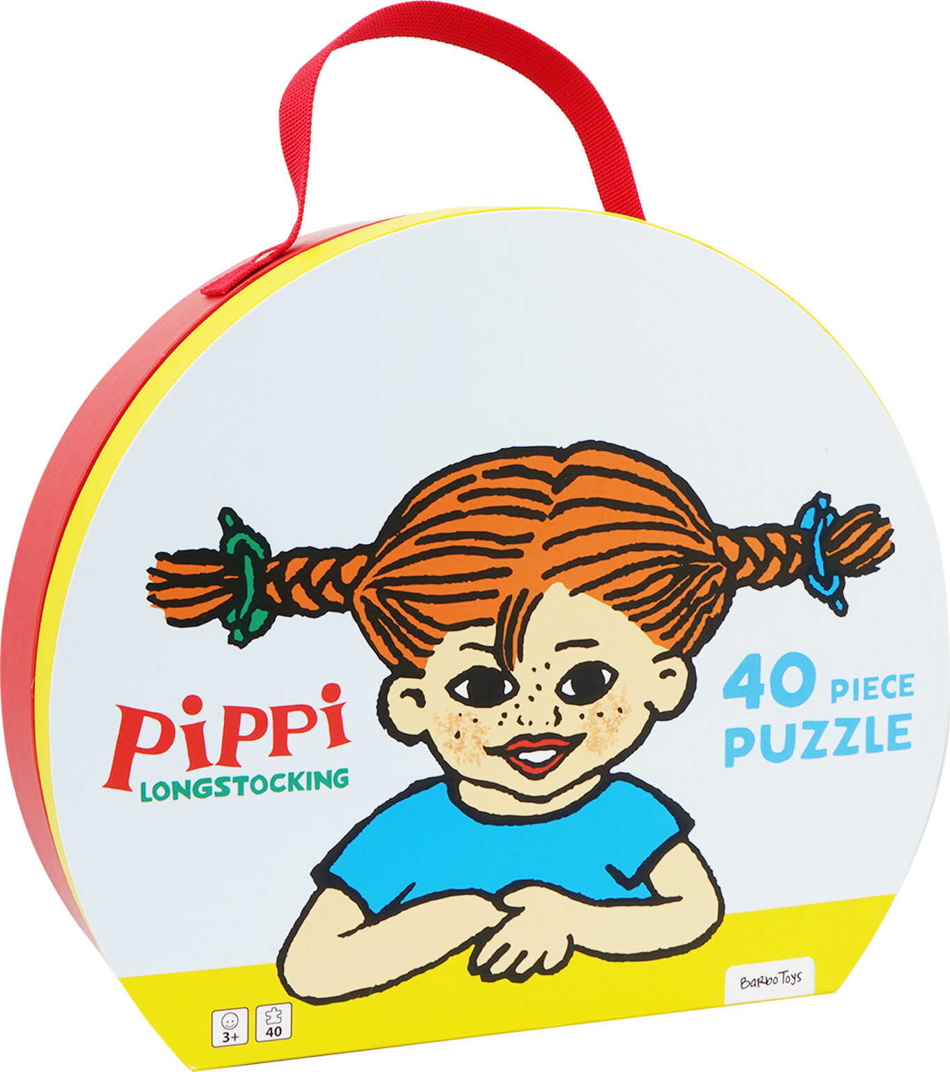 Pippi Langstrømpe - Legekuffert Med Puslespil - 40 Brikker - Barbo Toys