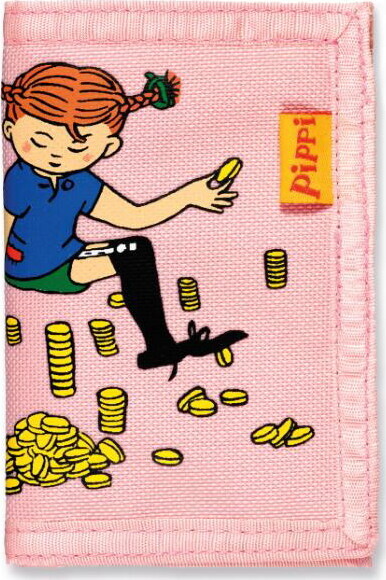 Pippi Langstrømpe Pung Med Velcro & Lynlås