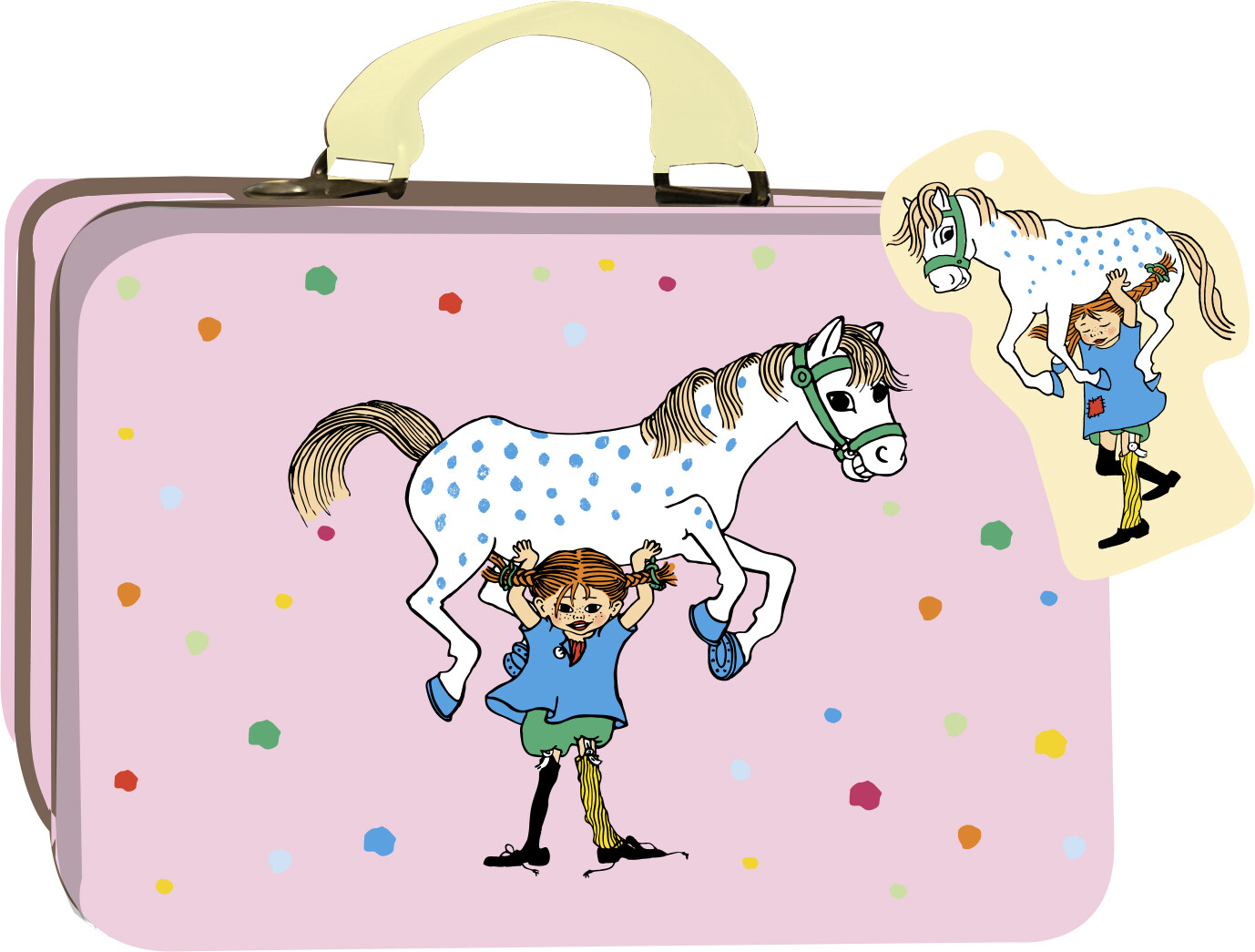 Pippi - Lille Tin Kuffert - Pink