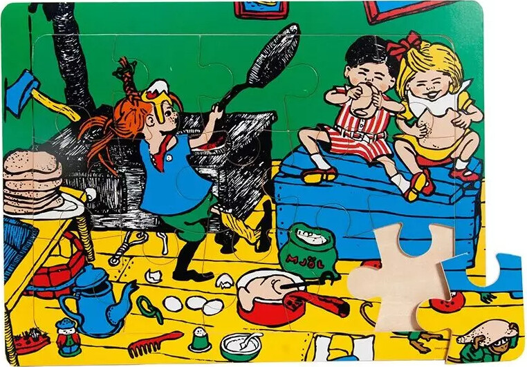 Pippi Langstrømpe - Puslespil - Pandekager - 15 Brikker