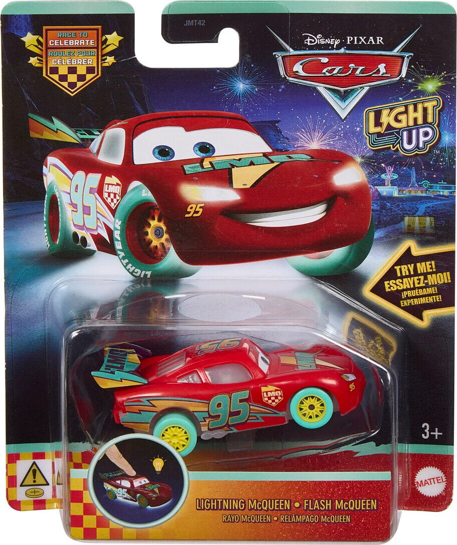 Pixar Cars 1:55 Light Feature Singles - Lightning Mcqueen (jmt44) - Mattel