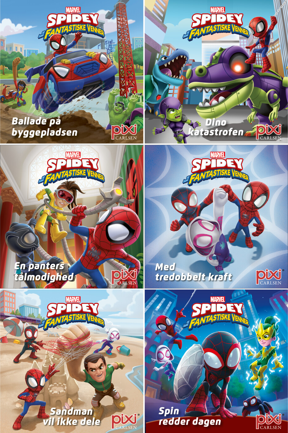 Pixi Bøger - Serie 154 - Spidey Og Hans Fantastiske Venner - 48 Stk - Bog