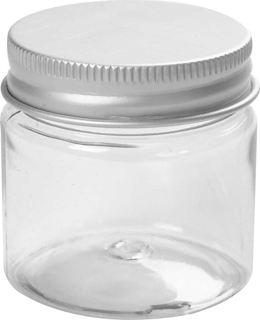 Plastdåse Med Låg - H 45 Mm - ø 44 Mm - 50 Ml - 10 Stk.