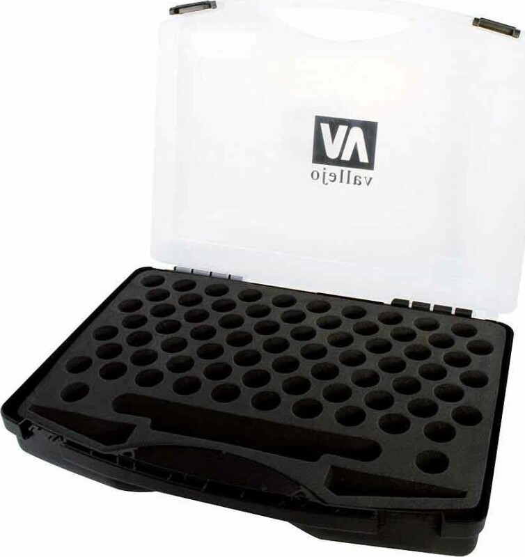 Vallejo - Plastik Kuffert Til 80x17 Ml Flasker Maling - 70098