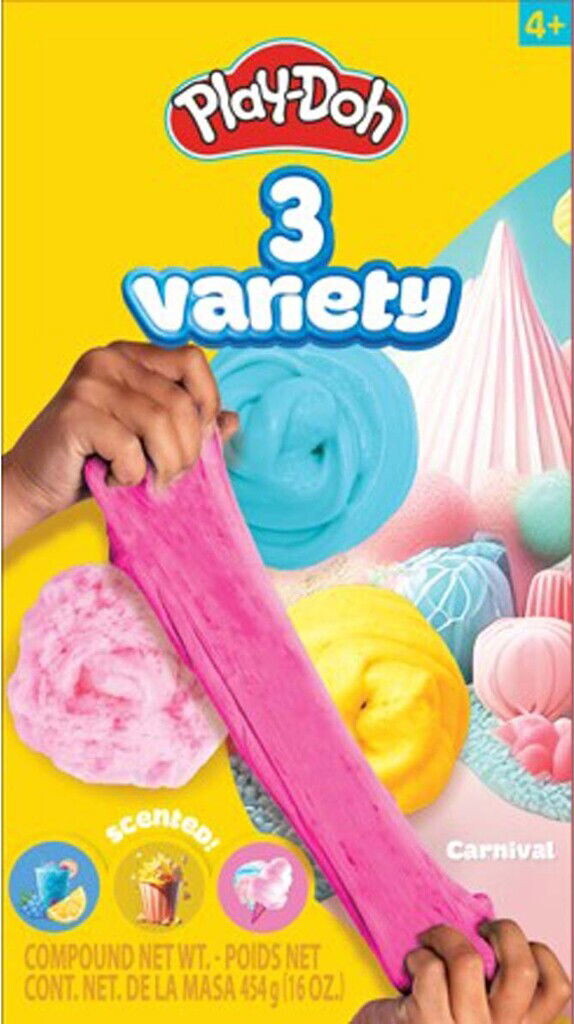 Play-doh - Variety Scented Carnival Modellervoks Sæt - 3-pak