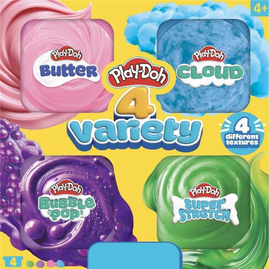 Play-doh - Variety 4-pak - Slime Og Sansemasse - Hasbro 243659