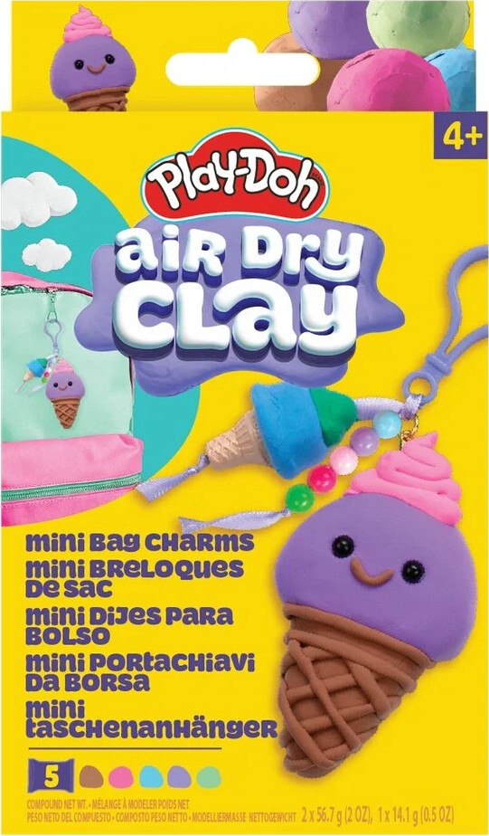 Play-doh - Air Dry Clay - Mini Bag Charms Is - Modellervoks - Hasbro