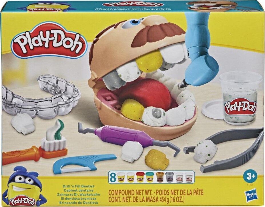 Play-doh - Modellervoks Sæt - Drill 'n Fill Tandlæge