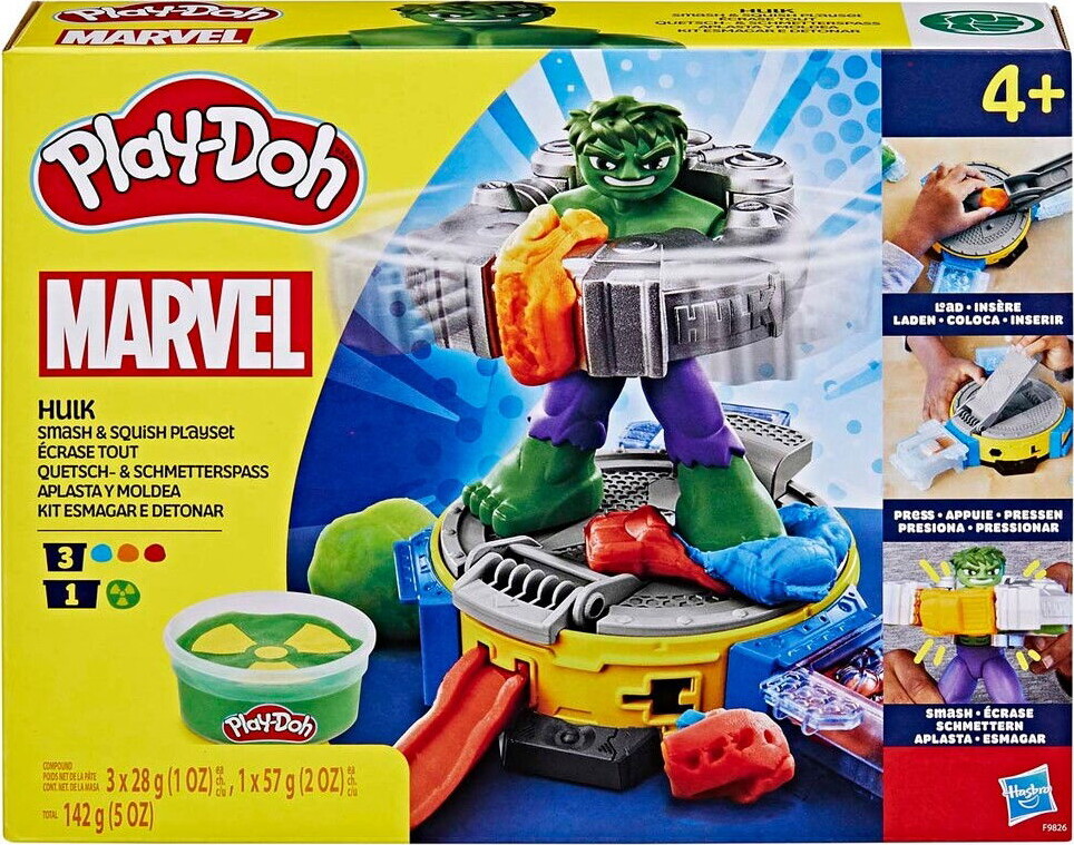 Play-doh - Marvel Hulk Smash & Squish - Modellervoks Legesæt