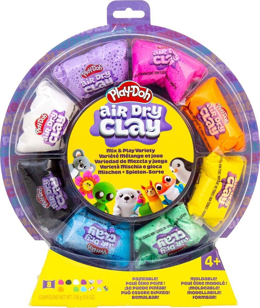 Play-doh - Air Dry Clay - Mix & Play Variety - Lufttørrende Ler Hjul
