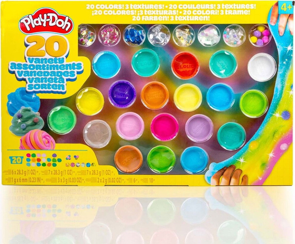 Play-doh - Mix & Play Variety - Modellervoks Sæt - 20-pak