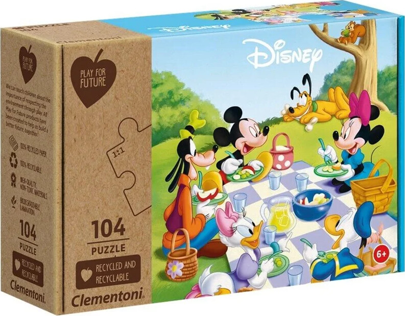 Billede af Mickey Mouse Puslespil - Disney - 104 Brikker - Clementoni