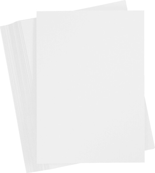 Playcut Kulørt Papir A4 120 G - 20 Arkhvid