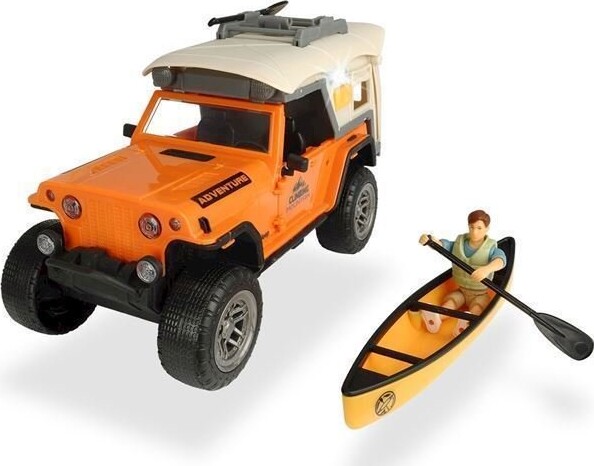 Billede af Dickie Toys - Camping Sæt Med Jeepster Commando Legetøjsbil Og Kano Figur