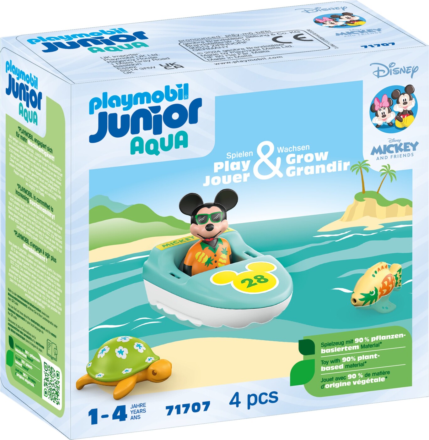 Playmobil - Junior Aqua - Disney - Mickey Mouse Bådtur - 71707