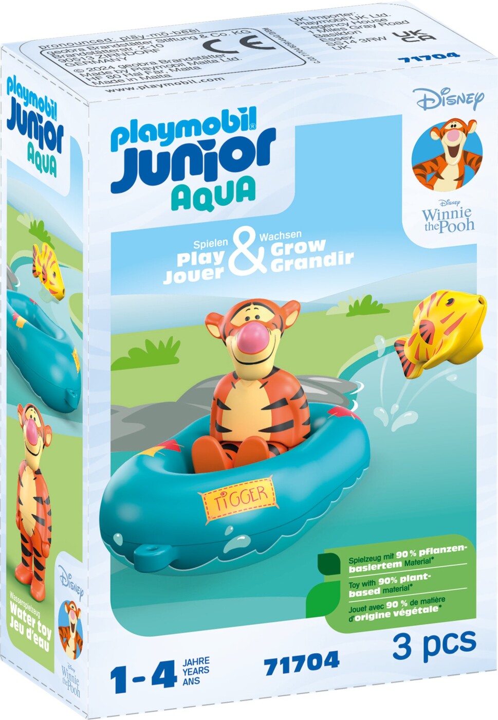 Playmobil - Junior Aqua - Disney - Tigerdyr Tur I Gummibåd - 71704