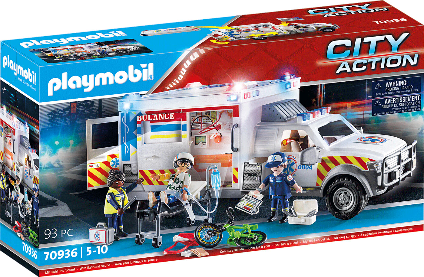 Billede af Playmobil City Action - Amerikansk Ambulance Redningskøretøj - 70936 hos Gucca.dk