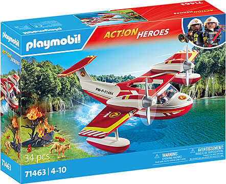 Playmobil Action Heroes - Brandslukningsfly Med Slukningsfunktion - 71463