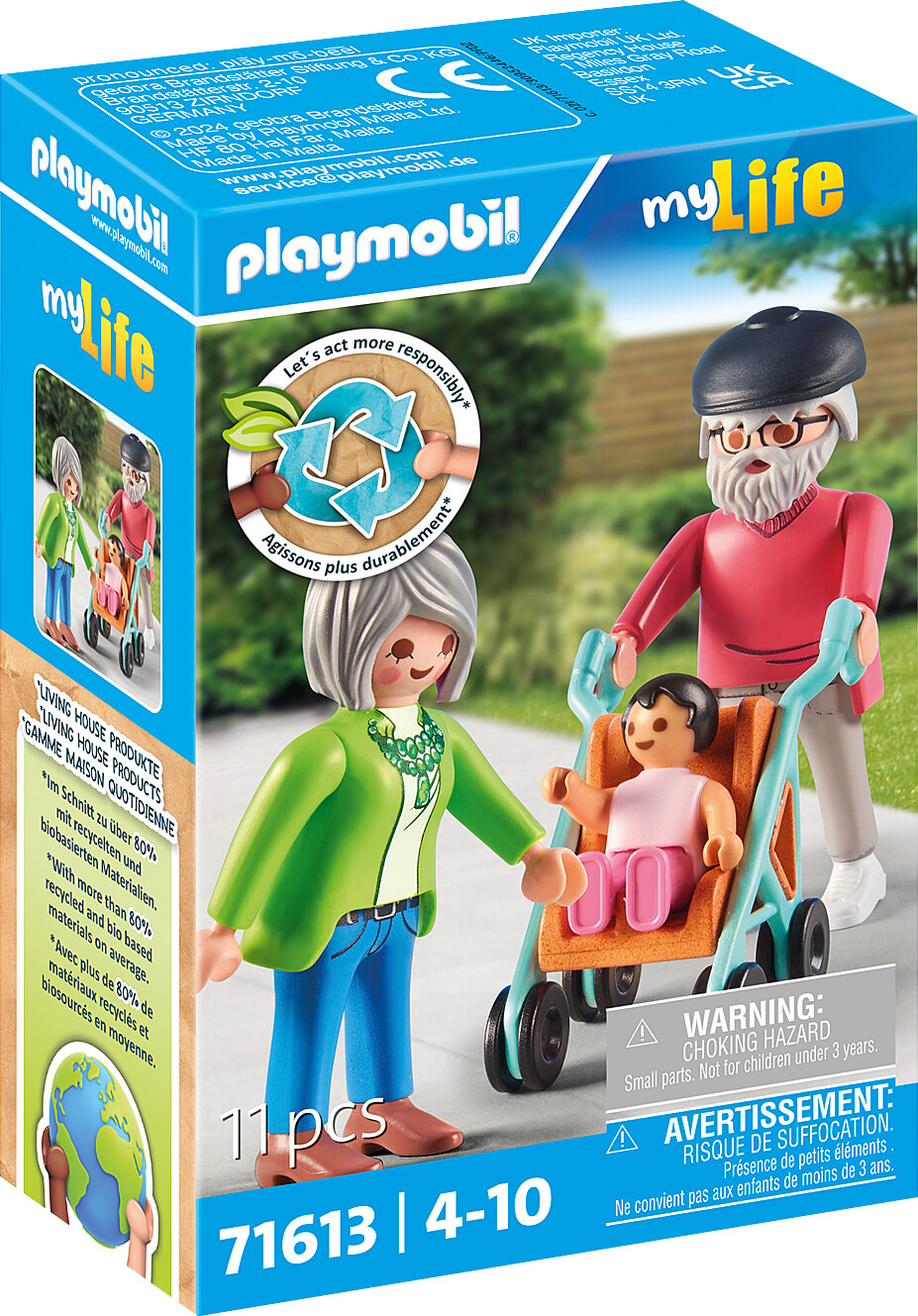 Playmobil - Grandparents With Baby (71613)