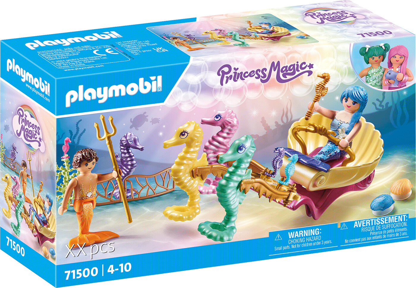 Playmobil Princess Magic - Havfrue Med Søhestevogn - 71500