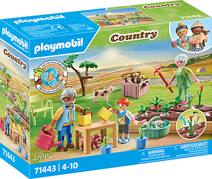 Playmobil Country - Idyllisk Køkkenhave Med Bedsteforældre - 71443