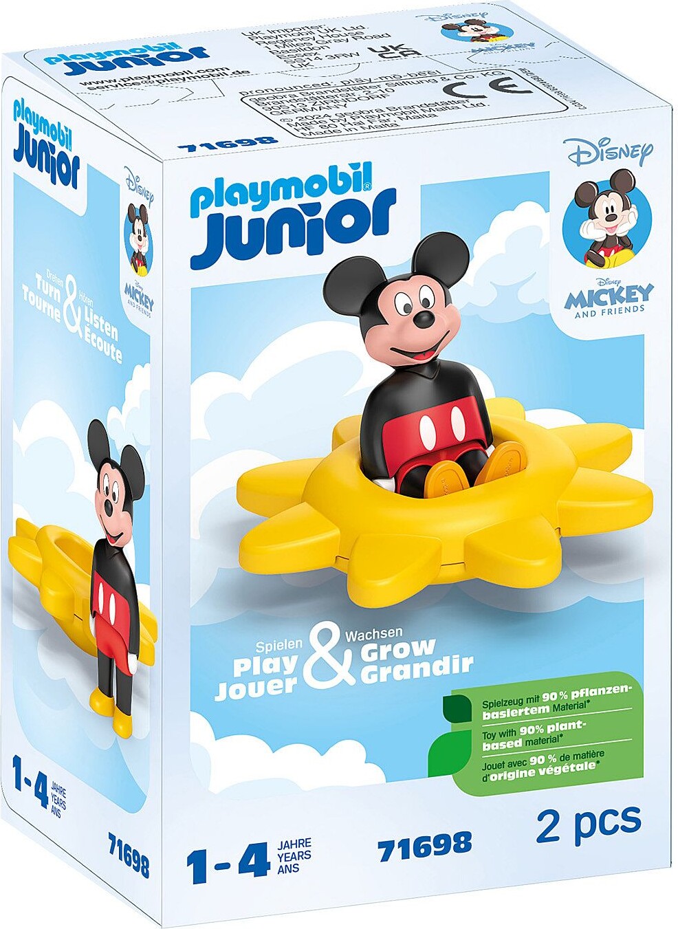 Playmobil - Junior & Disney: Mickeys Drejesol Med Raslefunktion (71698)