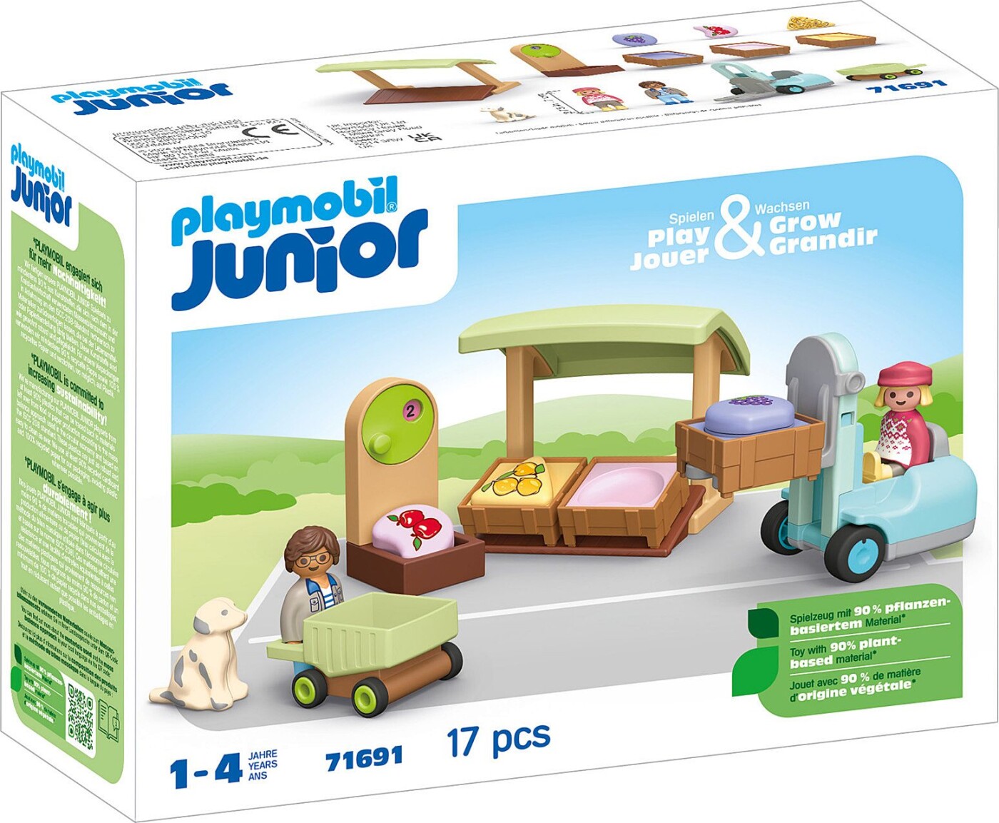 Playmobil - Junior: økologisk Markedsbod Og Gaffeltruck(71691)