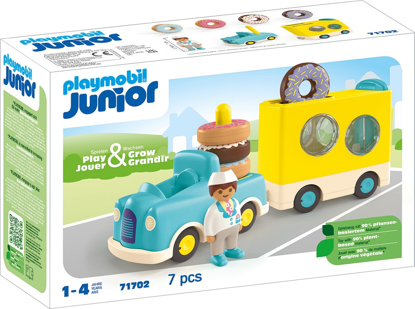 Playmobil - Junior: Skør Donut Truck Med Stable- Og Sorteringsfunktion (71702)