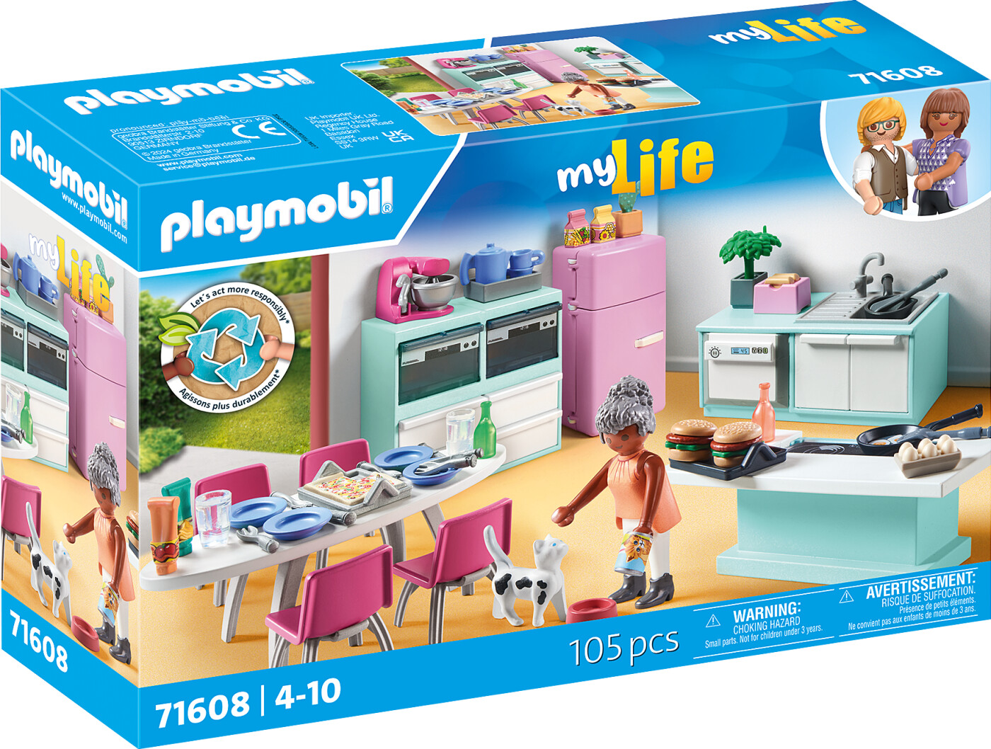 Playmobil My Life - Køkken Med Spiseplads - 71608