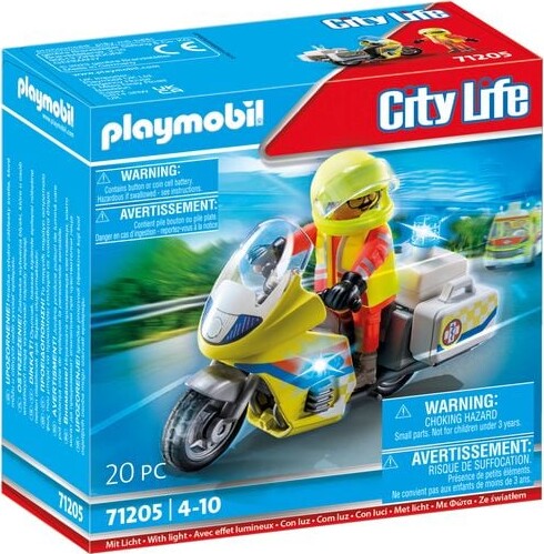 Billede af Playmobil City Life - Lægemotorcykel Med Blinklys - 71205 hos Gucca.dk