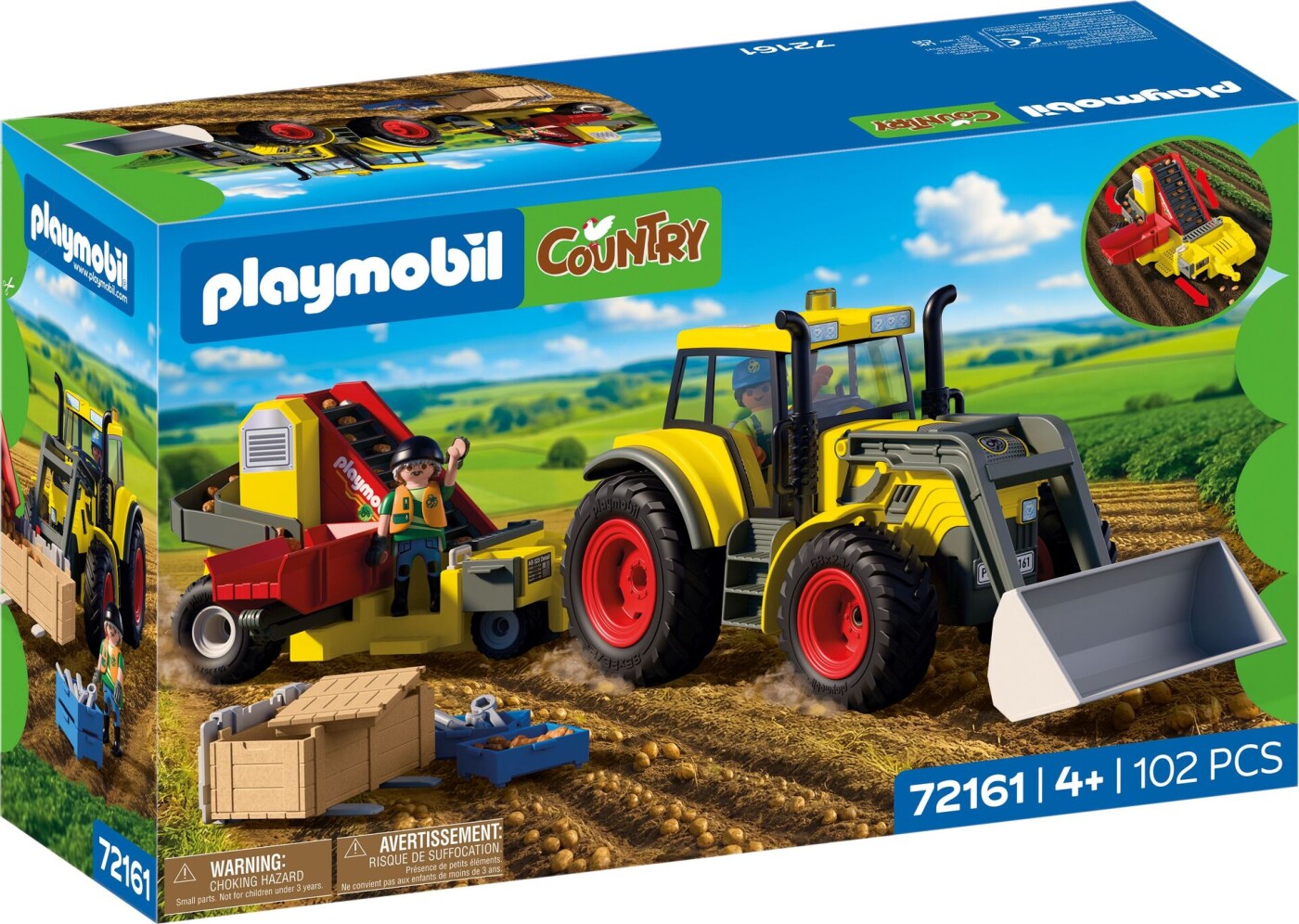Playmobil Country 72161 Traktor med Kartoffelroder Byggesæt - 4+år - 102 Dele
