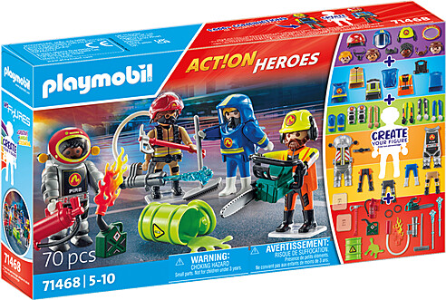 Billede af Playmobil Action Heroes - My Figures - Brandvæsen - 71468