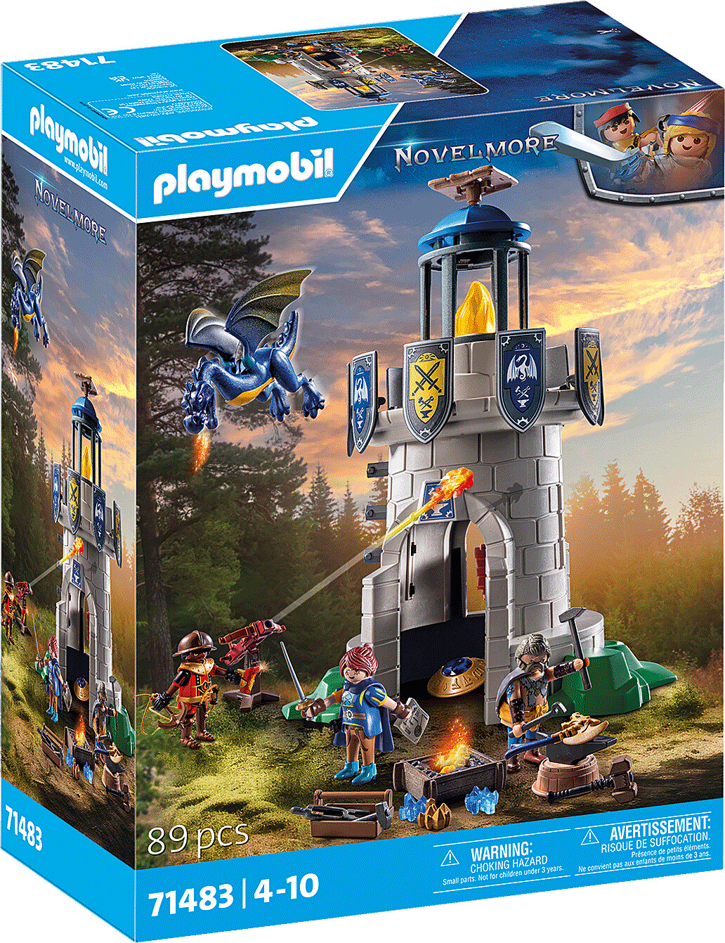 Playmobil Novelmore - Riddertårn Med Smed Og Drage - 71483