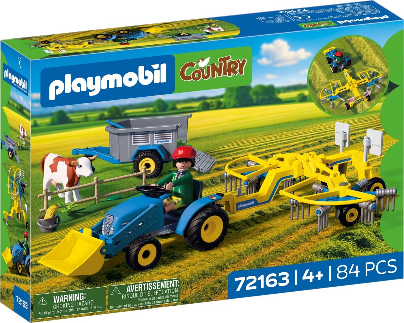 Playmobil Country 72163 Lille Traktor Byggesæt - 4+år - 84 Dele