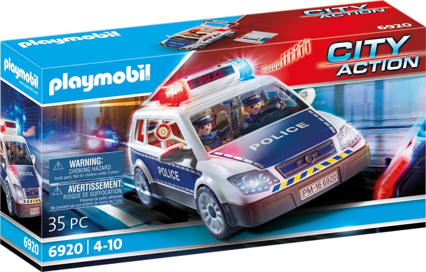 Billede af Playmobil City Action - Politibil Med Betjente - 6920