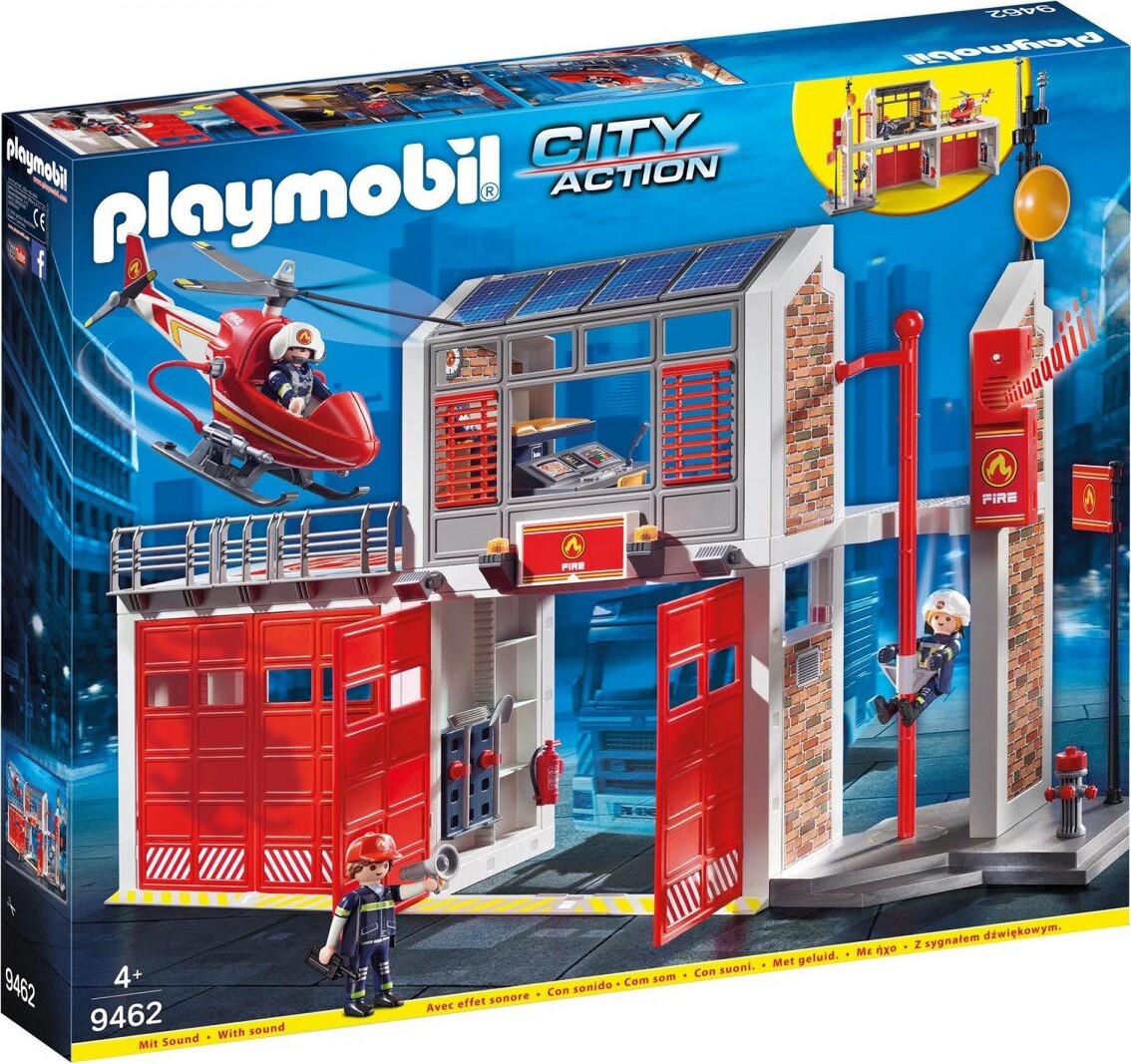 evne Bageri håndtag Playmobil City Action - Stor Brandstation - 9462 | Se tilbud og køb på  Gucca.dk