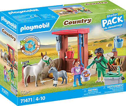 Se Playmobil Country - Starter Pack - Veterinærmission Med æslerne - 71471 hos Gucca.dk