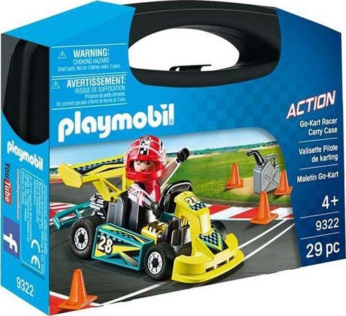 Playmobil City Action Go-Kart Kuffert 9322 - 29 dele