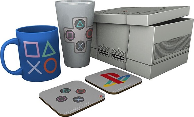 Billede af Playstation - Box Glass Xxl + Mug + 2 Coasters Classic 2019