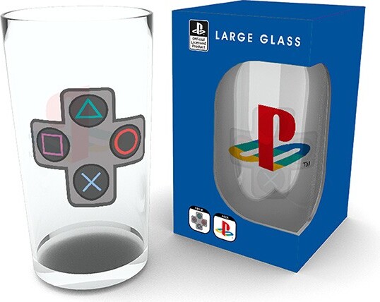 Billede af Playstation - Large Glass - 400ml - Buttons - Box