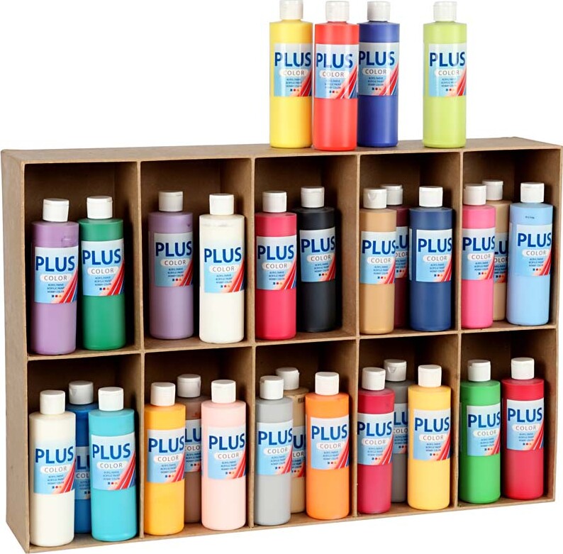 Plus Color Hobbymaling - Assorterede Farver - 30x250 Ml