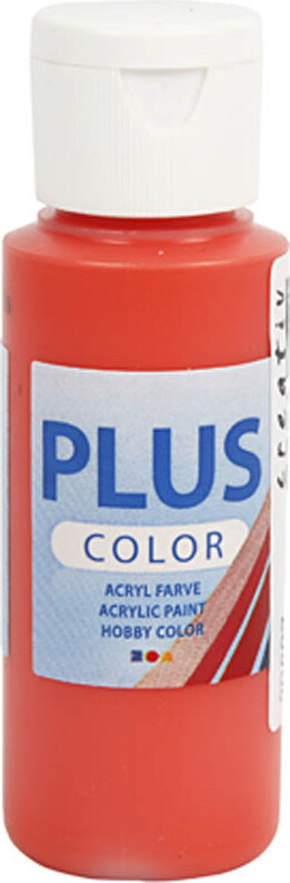 Se Plus Color Hobbymaling - Akrylfarve - Brilliant Red - 60 Ml hos Gucca.dk