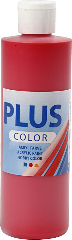 Plus Color Hobbymaling - Akrylfarve - Crimson Red - 250 Ml