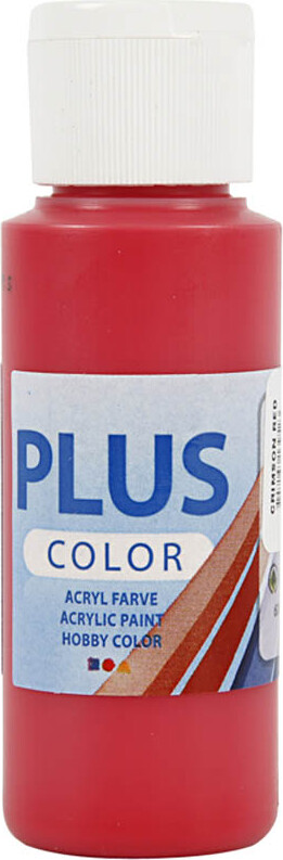 Plus Color Hobbymaling - Akrylfarve - Crimson Red - 60 Ml